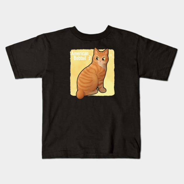 American Bobtail Kids T-Shirt by Kelp Art